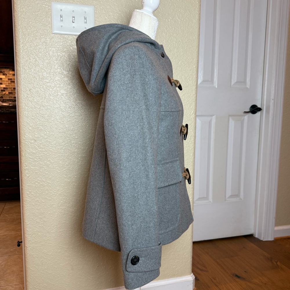 NWOT J. Crew Italian Melton Wool Duffle Coat Sz 8 - Picture 4 of 9